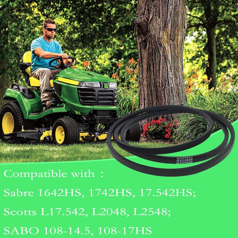 CTPOWER Replaces GX20006 Drive Belt, 88.9 Inch, for John Deere D110 D140 L110 L111 L118 L120 LA115 LA125 LA130 Lawn Mowers - Image 5